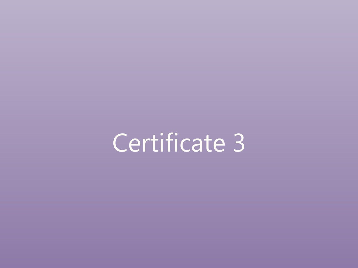 Certificate 3